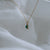 Emerald Octogon Pendant Necklace - Solid 14kt