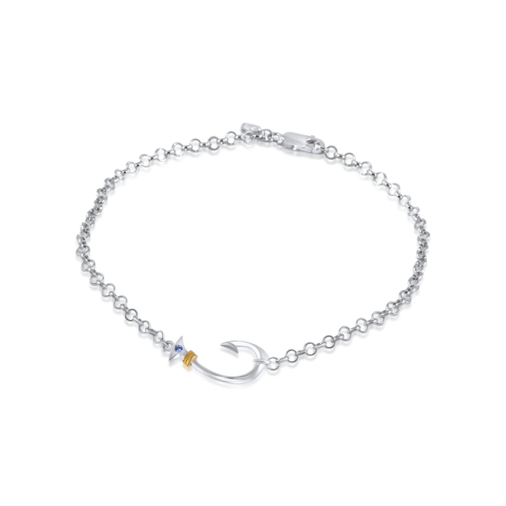 Sterling Silver - Fish Hook Bracelet