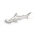 Sterling Silver Hammerhead Pendant with Sterling Silver Chain