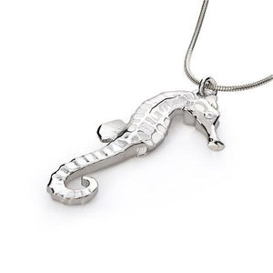 Sterling Silver Seahorse Pendant with Sterling Chain