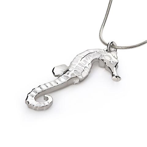 Sterling Silver Seahorse Pendant Necklace by Paxton Jewelry
