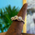 Triple Rough Natural Diamond Solitaire Ring in 14K gold