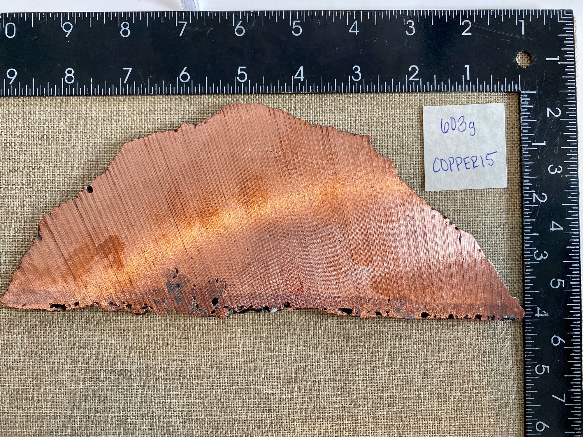 Atocha Shipwreck Copper - Ingot Slice #15 - Weight 603g