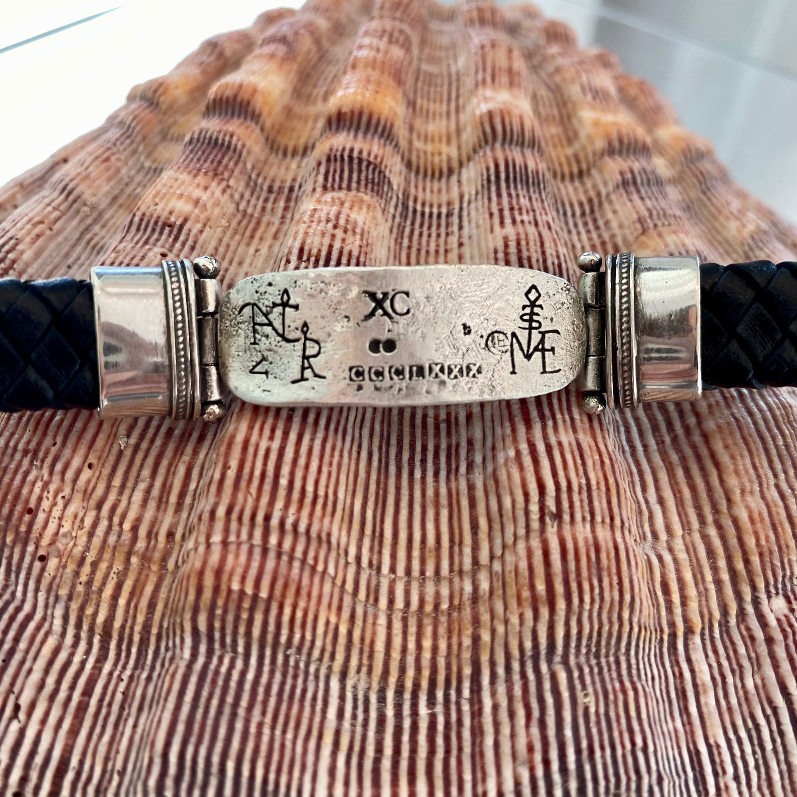 Nuestra Señora de Atocha - Atocha Silver Bar Bracelet in Leather - Limited edition piece - Handcrafted from Atocha silver in its purest form.