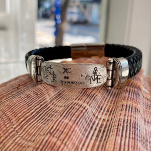 Nuestra Señora de Atocha - Atocha Silver Bar Bracelet in Leather - Limited edition piece - Handcrafted from Atocha silver in its purest form.