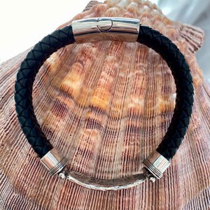Nuestra Señora de Atocha - Atocha Silver Bar Bracelet in Leather - Limited edition piece - Handcrafted from Atocha silver in its purest form.