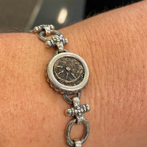 Ancient Widows Mite - Sterling Silver Bracelet