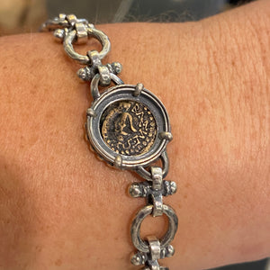 Ancient Widows Mite - Sterling Silver Bracelet