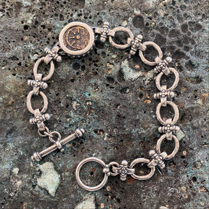 Ancient Widows Mite - Sterling Silver Bracelet