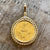 Ancient Byzantine Gold Coin - Romanus III  - Denomination: AV Histamenon - Circa (1028-1034 AD) - Mounted in 18K gold with a diamond on the bale