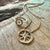 Compass Rose Necklace -  14k gold Compass Rose with Blue Zircon and White Crystals