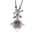 Widows Mite - Necklace - Front Closure - Sterling Silver Mount with 3 Garnets.