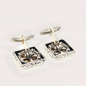 Widows Mite - Cuff Links - Square Sterling Silver Mount