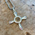 Widows Mite Pendant - Sterling Silver Cross Mount with Ruby accents - Chain included