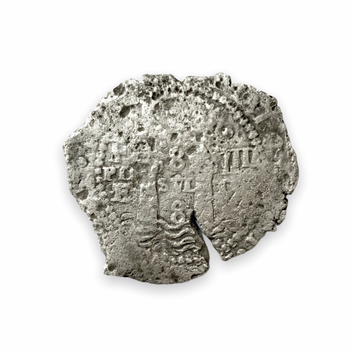 La Capitana - 8 Reales - Date: Not Visible - Assayer E (1651-1679