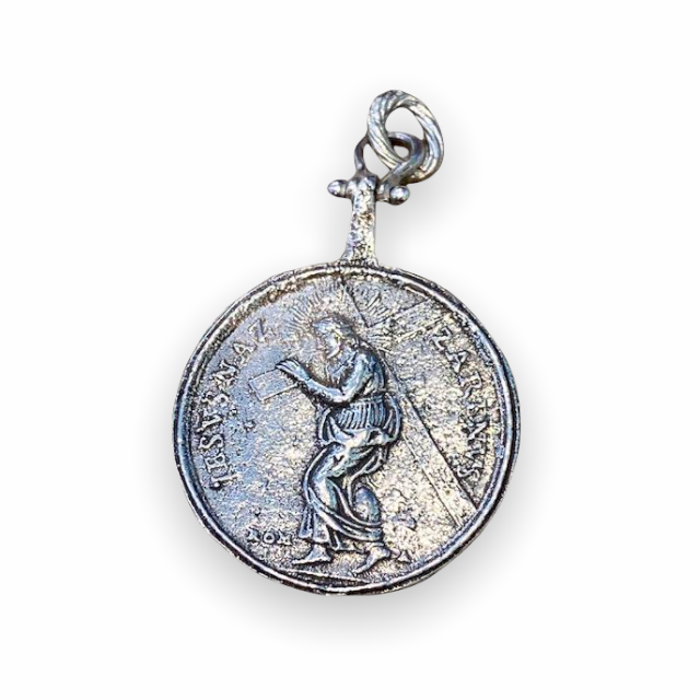 Religious Shipwreck Medallion (El Bueno Consejo) - Atocha Silver - Christ Carrying The Cross + The "Pieta"