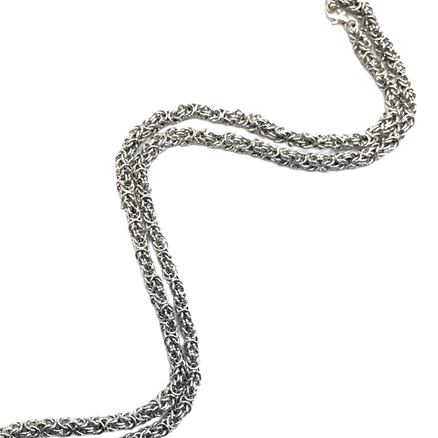 Handcrafted Sterling Silver Kings Chain 20"