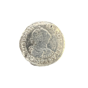 El Cazador Shipwreck - Two 1/2 Reales Coins - Dated 1780 and 1783 - Ear Ring set