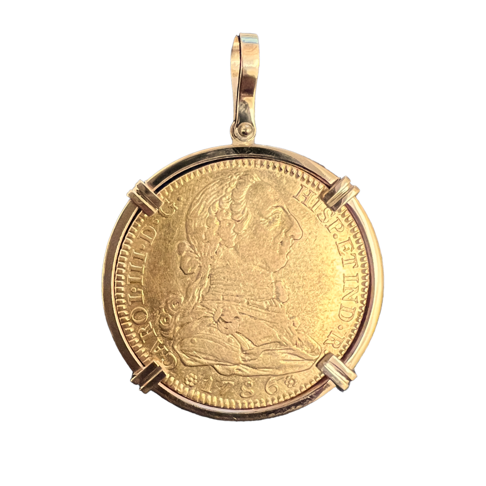 Authentic Spanish Coin - 4 Escudos - Reign of Charles III - Dated 1786