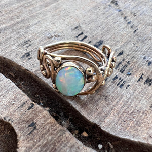 Opal Squiggle Ring