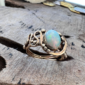 Opal Squiggle Ring