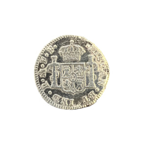 El Cazador Shipwreck - Two 1/2 Reales Coins - Dated 1780 and 1783 - Ear Ring set